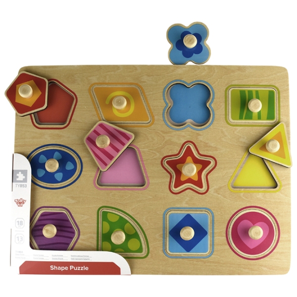 Пазл 3D Tooky Toy Формы (TY853) Количество деталей: 16, Рекомендуемый возраст: 1.5+ photo 3
