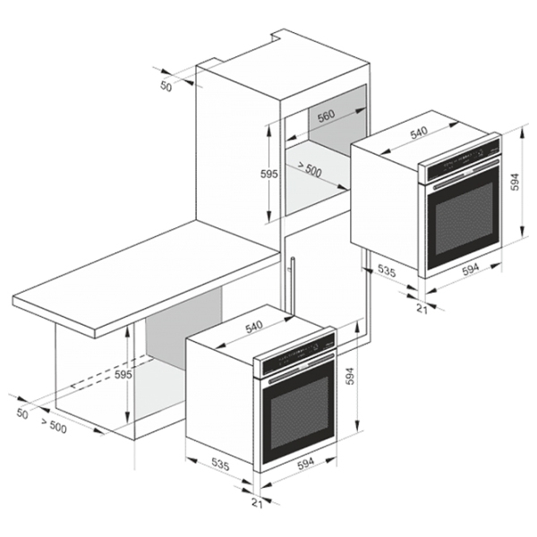 Газовый духовой шкаф Kaiser EG 6374 W Белый A, 79 л photo 5