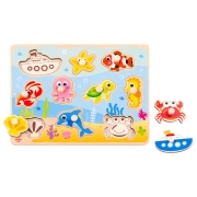 Пазл 3D Tooky Toy Водные животные (TY856) Количество деталей: 11, Рекомендуемый возраст: 1+