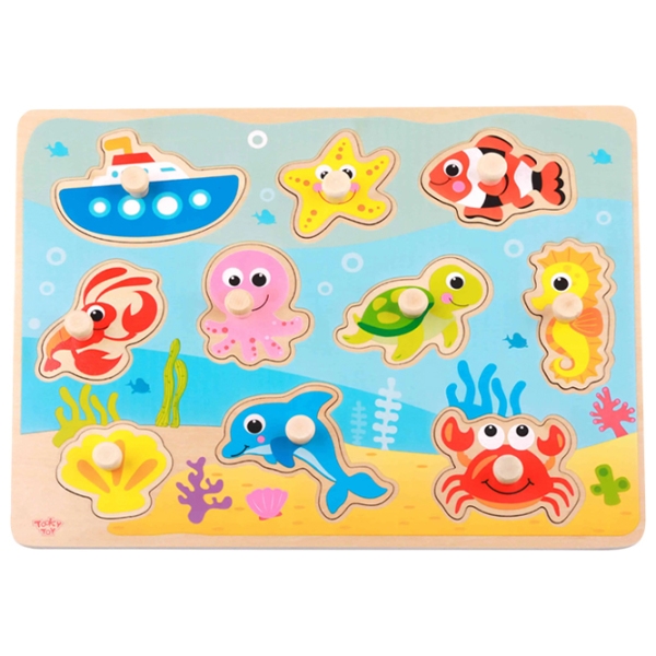 Пазл 3D Tooky Toy Водные животные (TY856) Количество деталей: 11, Рекомендуемый возраст: 1+ photo 2
