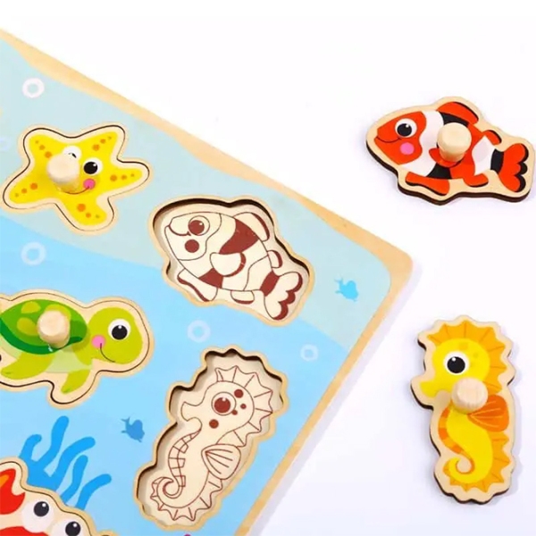 Пазл 3D Tooky Toy Водные животные (TY856) Количество деталей: 11, Рекомендуемый возраст: 1+ photo 3