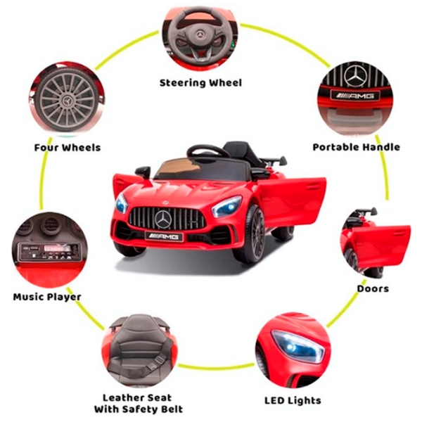 Электромобиль Mercedes-AMG GTR Kids car 8350079R Красный 3+ | 25 кг | 2.5 км/ ч photo 9
