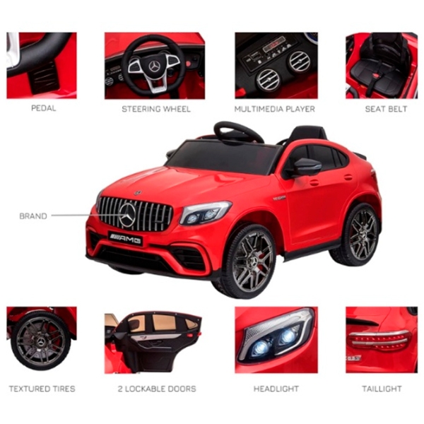 Электромобиль Mercedes-AMG GLC 63S Kids car 8690014BR Красный 3+ | 25 кг | 8 км/ ч photo 6