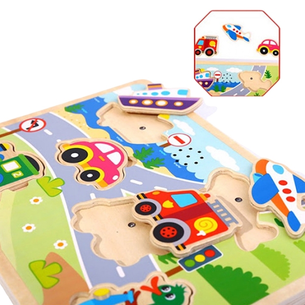 Puzzle 3D Tooky Toy Transport (TL064) Numărul de piese: 7, V&acirc;rsta recomandată: 1.5+ photo 3