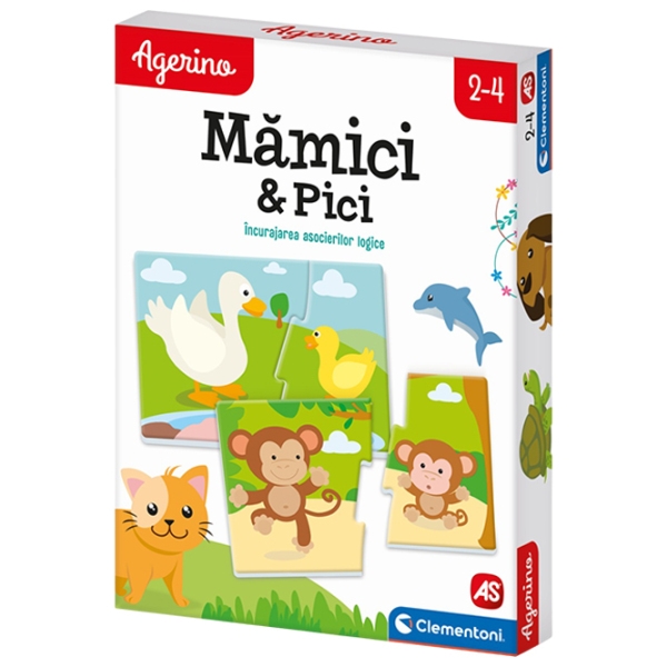 Puzzle 2D Agerino Mamici si pici (1024-50845) Numărul de piese: 16, V&acirc;rsta recomandată: 2+ photo 1