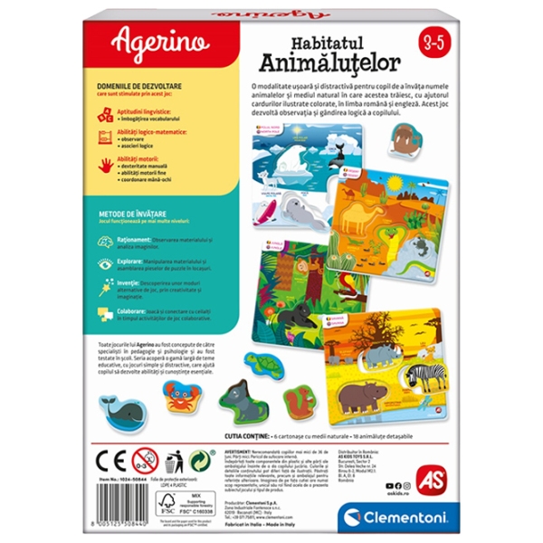 Пазл 2D Agerino Место обитания животных (1024-50844) Количество деталей: 24, Рекомендуемый возраст: 3+ photo 6