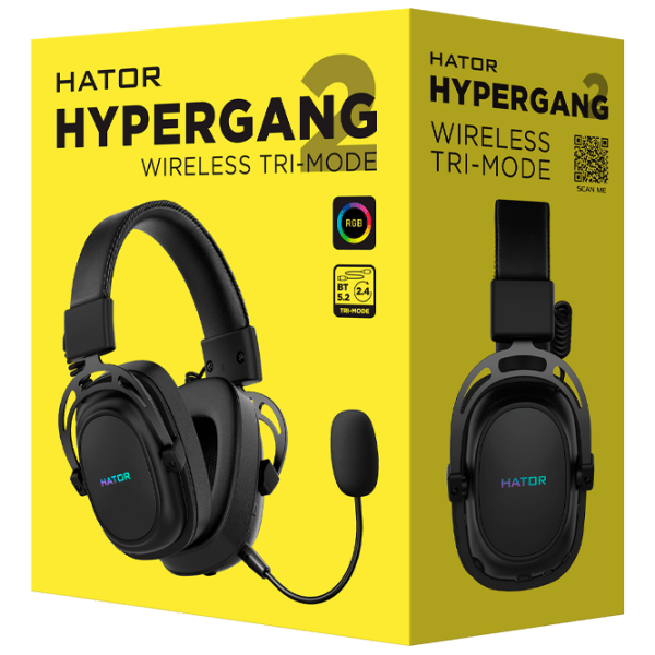 Căști Hator Hypergang 2 Black Fără fir + Cu fir / Gaming / Over the ear photo 5