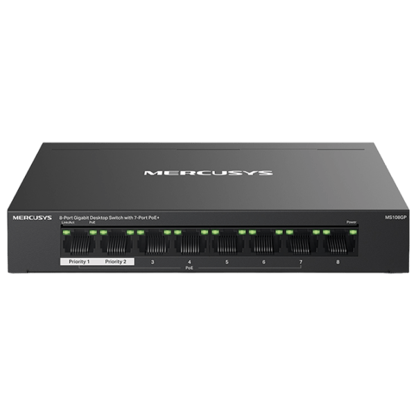 PoE Коммутатор Mercusys MS108GP Black 16 Гбит/ с photo 1