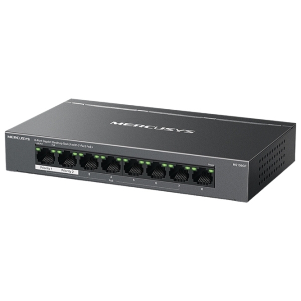PoE Коммутатор Mercusys MS108GP Black 16 Гбит/ с photo 2