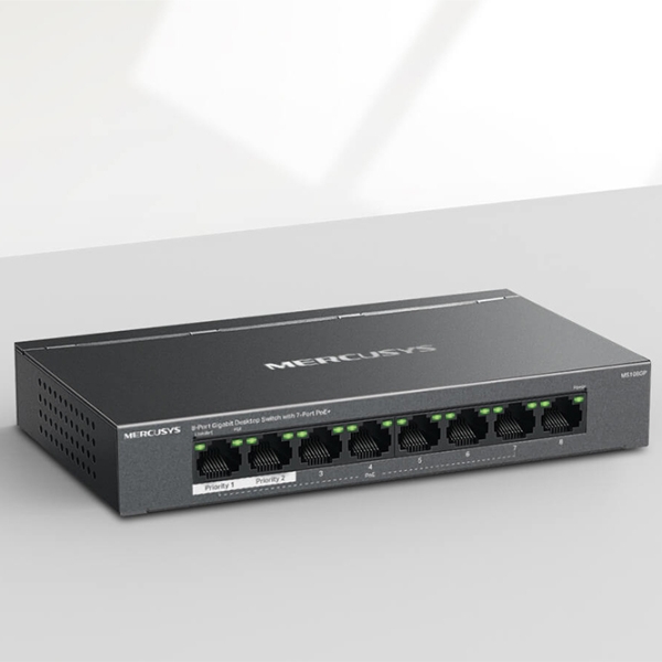 PoE Коммутатор Mercusys MS108GP Black 16 Гбит/ с photo 4