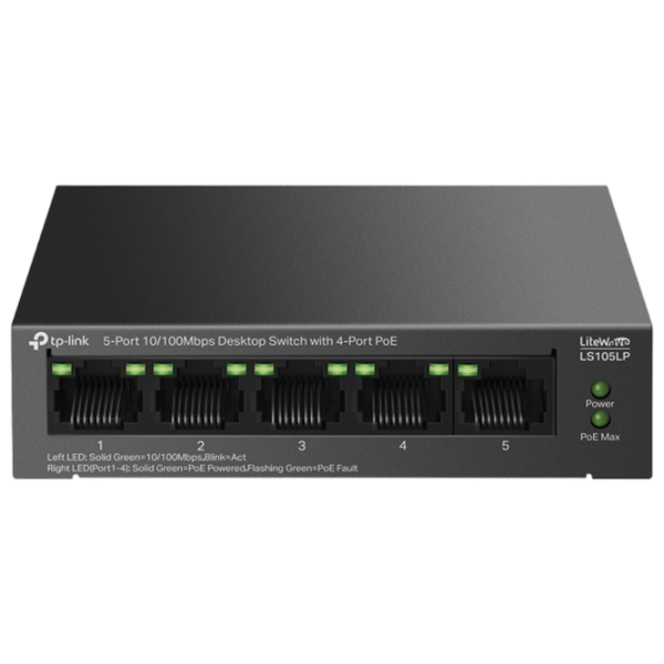 PoE Коммутатор TP-Link LS105LP Black 1 Гбит/ с photo 1
