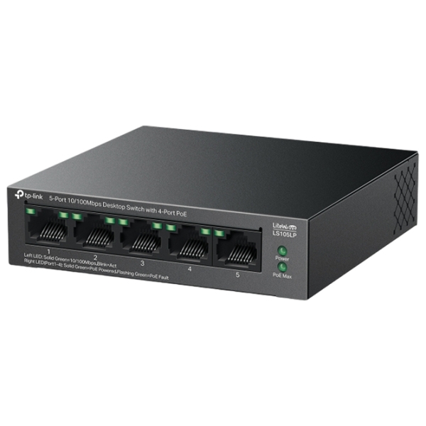 PoE Коммутатор TP-Link LS105LP Black 1 Гбит/ с photo 2