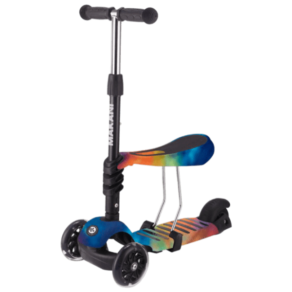 Детский трёхколёсный самокат Makani Ride and Skate (31006010092) Black 2 года, 50 кг, Полиуретановые photo 1