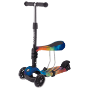 Детский трёхколёсный самокат Makani Ride and Skate (31006010092) Black 2 года, 50 кг, Полиуретановые