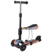 Trotinetă pentru copii cu trei roți Makani Ride and Skate (31006010020) Black 2 ani, 50 kg, Din PU