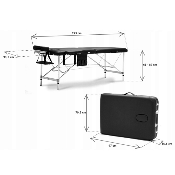 Masă de masaj Bodyfit 4086 Black  photo 5