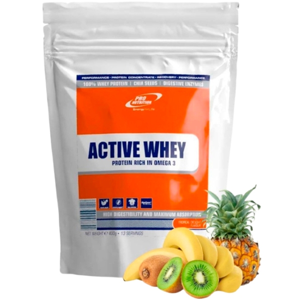 Proteină Pro Nutrition Active Whey 400 g Fructe tropicale | praf photo 1