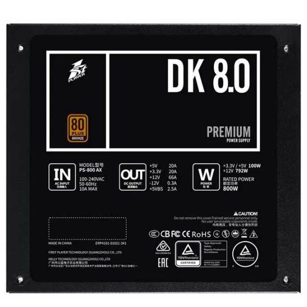 Блок питания 1STPLAYER PS-800AX DK PREMIUM 800 Вт Black  photo 7