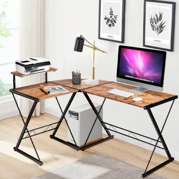 Компьютерный стол Costway HW65968WT Brown  photo 4