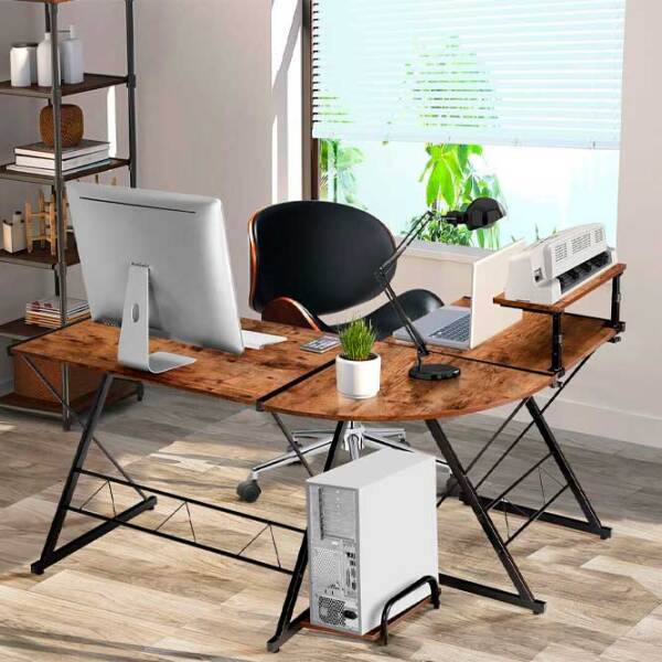 Компьютерный стол Costway HW65968WT Brown  photo 5