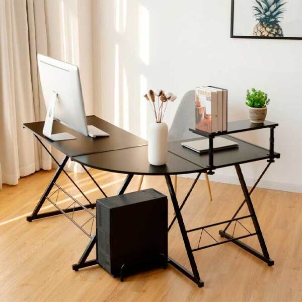 Компьютерный стол Costway HW65968BK Black  photo 3