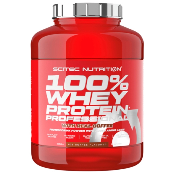 Proteină Scitec Nutrition 100% Whey Protein Professional 2350 g Cafea cu gheață | praf photo 1