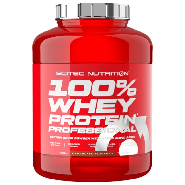 Proteină Scitec Nutrition 100% Whey Protein Professional 2350 g Ciocolată | praf photo 1