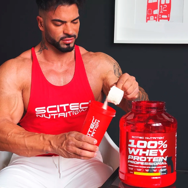 Proteină Scitec Nutrition 100% Whey Protein Professional 2350 g Kiwi, Banană | praf photo 2