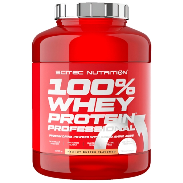 Proteină Scitec Nutrition 100% Whey Protein Professional 2350 g Unt de arahide | praf photo 1