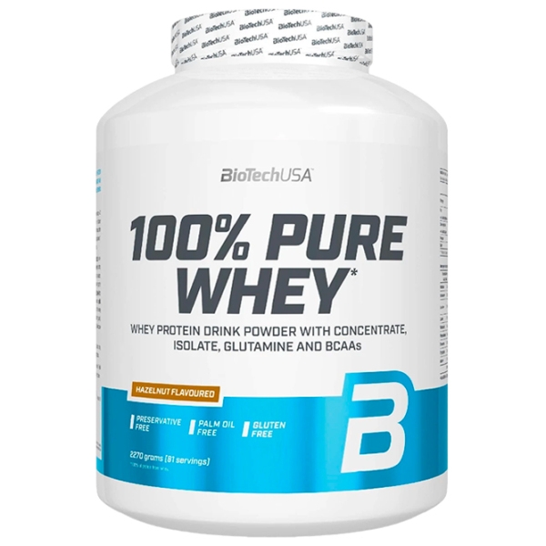 Proteină BioTechUSA 100% Pure Whey 2270 g Alune | praf photo 1