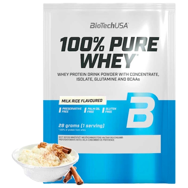 Протеин BioTechUSA 100% Pure Whey 28 г Молочный рис | порошок photo 1
