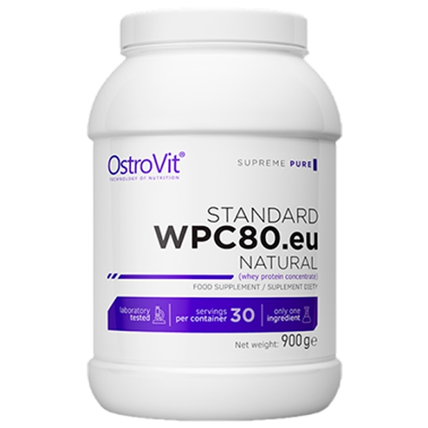 Proteină OstroVit STANDARD WPC80.eu 900 g Fără gust | praf photo 1