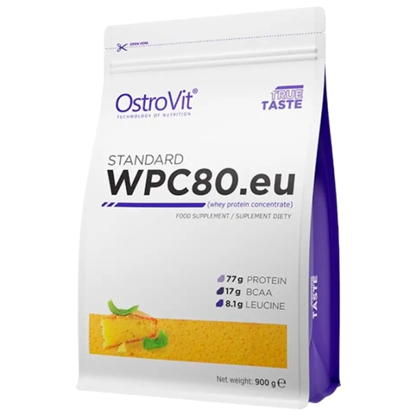 Proteină OstroVit STANDARD WPC80.eu 900 g Cozonac | praf photo 1