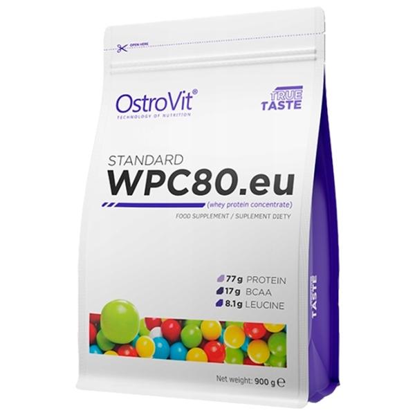 Proteină OstroVit STANDARD WPC80.eu 900 g Gumă | praf photo 1