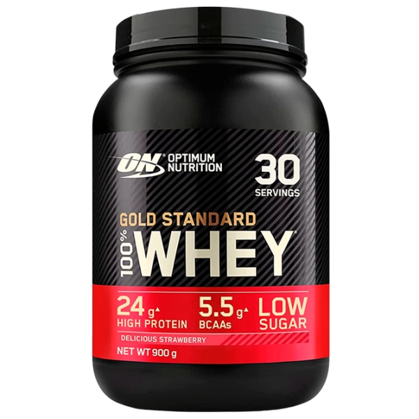 Proteină Optimum Nutrition GOLD STANDARD 100% WHEY 900 g Сăpșuni | praf photo 1