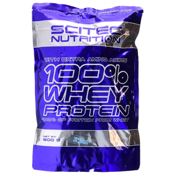 Proteină Scitec Nutrition 100% WHEY PROTEIN 500 g Vanilie | praf photo 2