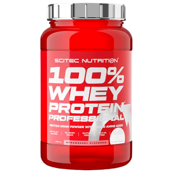 Proteină Scitec Nutrition 100% Whey Protein Professional 920 g Сăpșuni | praf photo 1