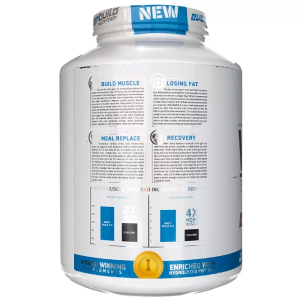 Proteină EverBuild Whey Build 2.0 2270 g Cappucino, matcha | praf photo 2