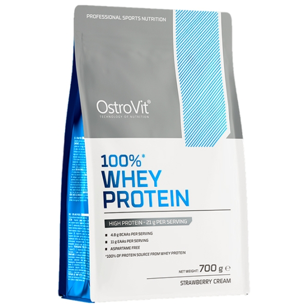 Протеин OstroVit 100% WHEY PROTEIN 700 г Клубника | порошок photo 1