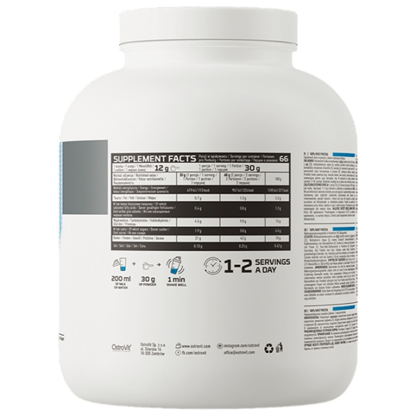 Proteină OstroVit 100% WHEY PROTEIN 2000 g Tort cu banane | praf photo 2