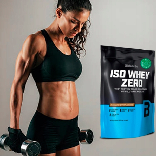 Proteină BioTechUSA IsoWhey Zero 500 g Ciocolată de caramel | praf photo 2