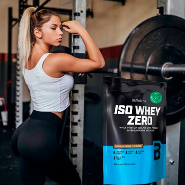 Proteină BioTechUSA IsoWhey Zero 500 g Ciocolată de caramel | praf photo 3