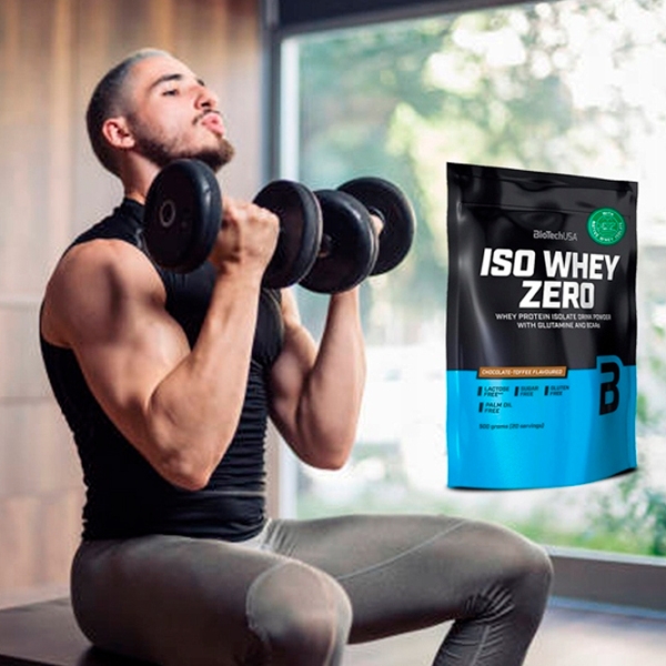 Proteină BioTechUSA IsoWhey Zero 500 g Ciocolată de caramel | praf photo 4