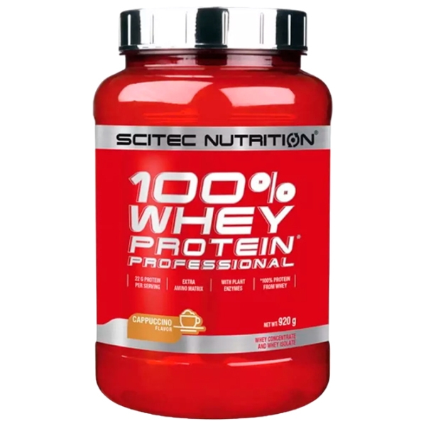 Proteină Scitec Nutrition 100% Whey Protein Professional 920 g Cappuccino | praf photo 1