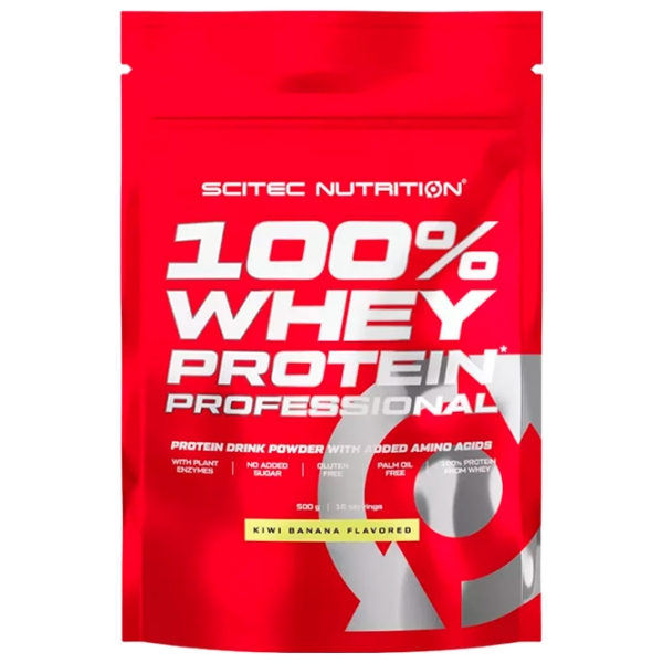 Протеин Scitec Nutrition 100% Whey Protein Professional 500 г Киви, Банан | порошок photo 1