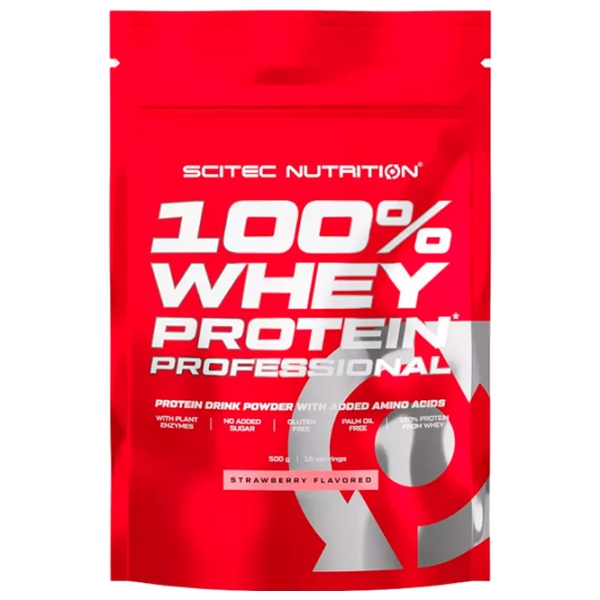 Протеин Scitec Nutrition 100% Whey Protein Professional 500 г Клубника | порошок photo 1