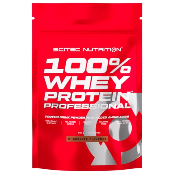 Proteină Scitec Nutrition 100% Whey Protein Professional 500 g Ciocolată | praf photo 1