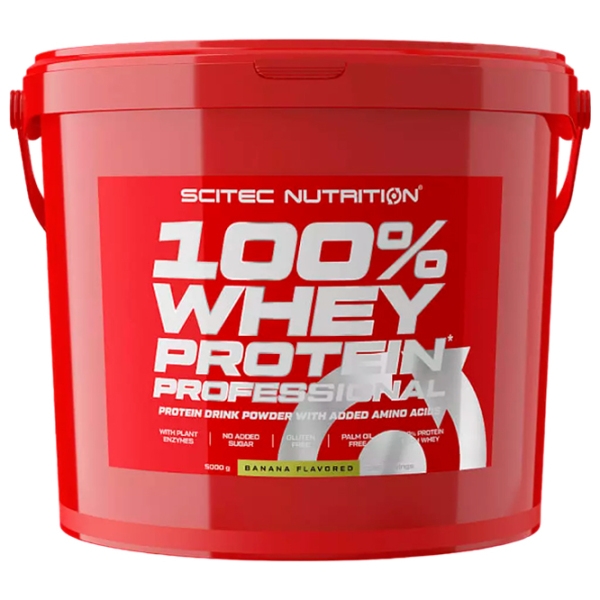 Протеин Scitec Nutrition 100% Whey Protein Professional 5000 г Банан | порошок photo 1