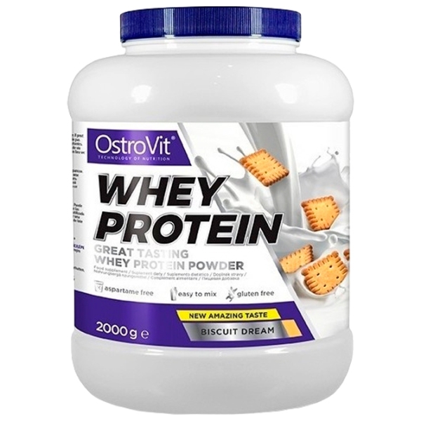 Proteină OstroVit Whey Protein 2000 g Biscuit | praf photo 1