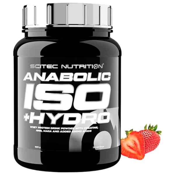 Proteină Scitec Nutrition Anabolic Iso+Hidro 920 g Сăpșuni | praf photo 1